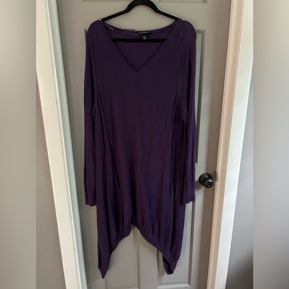 Size 22/24W Lane Bryant Purple Sweater Dress